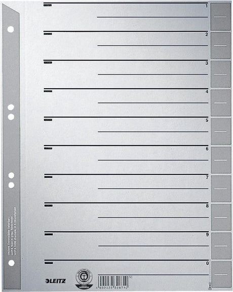 Leitz scheidingsbladen 1652 karton a4 230gr grijs