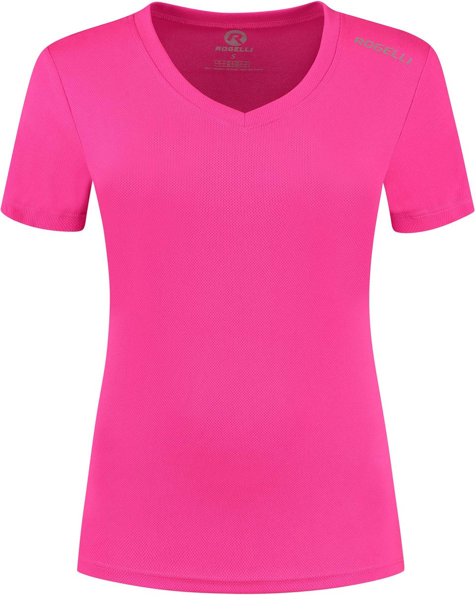 Rogelli promo hardloopshirt dames - korte mouwen - roze - s