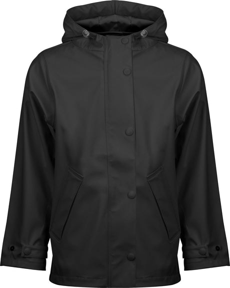 Ralka regenjas junior - sprinkle - zwart - maat 128