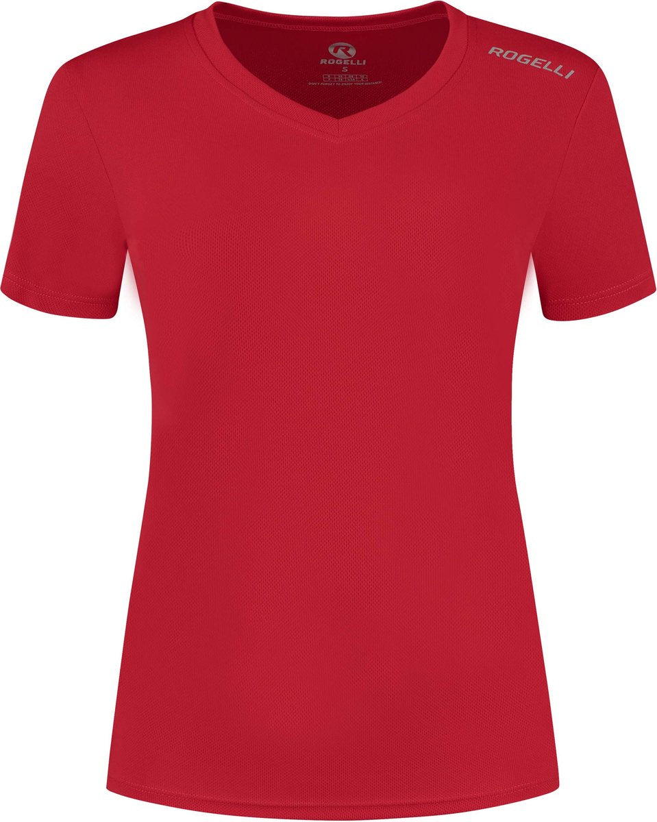 Rogelli promo hardloopshirt dames - korte mouwen - rood - xxl