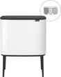 Brabantia Bo Touch Bin Abfallbehälter – 3 x 11 Liter – Mülltrennung – Weiß