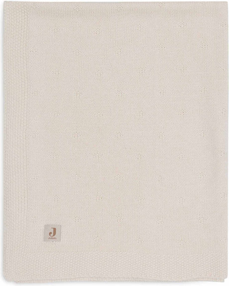 Jollein - deken ledikant 100x150cm - dekentje baby - cosy knit ivory