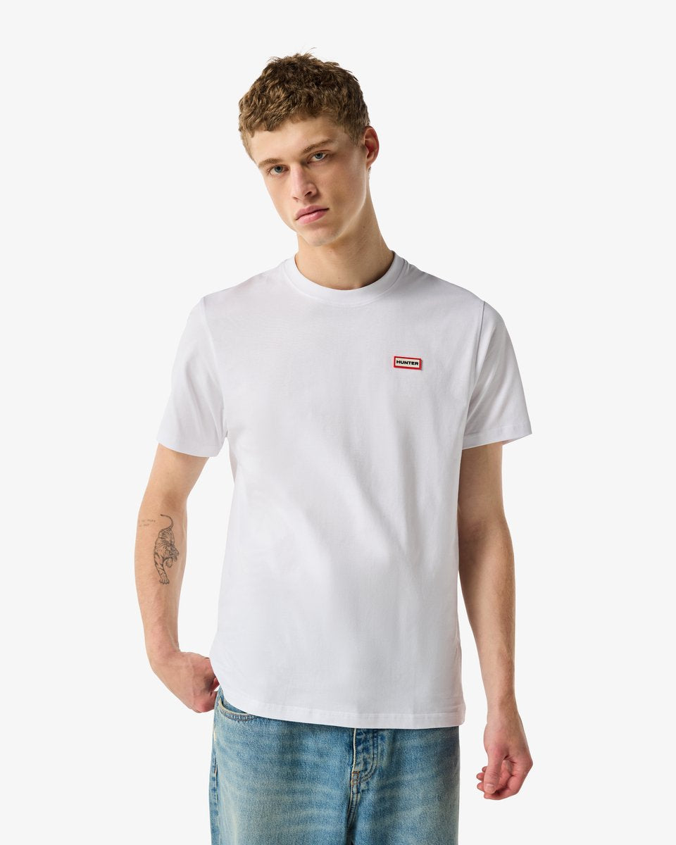 Hunter red label essentials logo t-shirt white - maat l