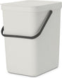 Brabantia Sort Go Abfallbehälter – 25 Liter – Hellgrau