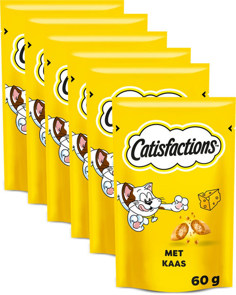 Catisfactions Snacks – Leckerlis für Katzen – Käse – 6 x 60 g