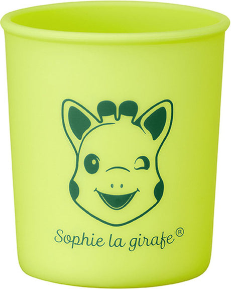Sophie die Giraffe Tasse – Kindergeschirr – Trinkbecher – spülmaschinen- und mikrowellengeeignet – Silikon – in weiß-roter Geschenkbox – grün