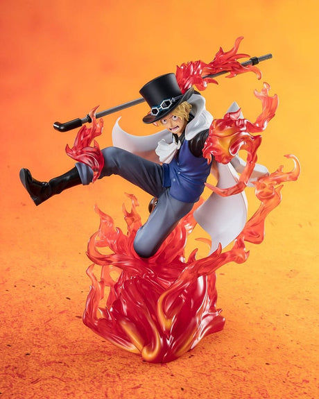 Bandai tamashii nations one piece figuarts zero extra battle pvc statue sabo fire fist rook check 19 cm beeld
