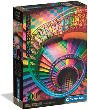 Clementoni Puzzle Compact Colorboom Stairs, 500 Teile.