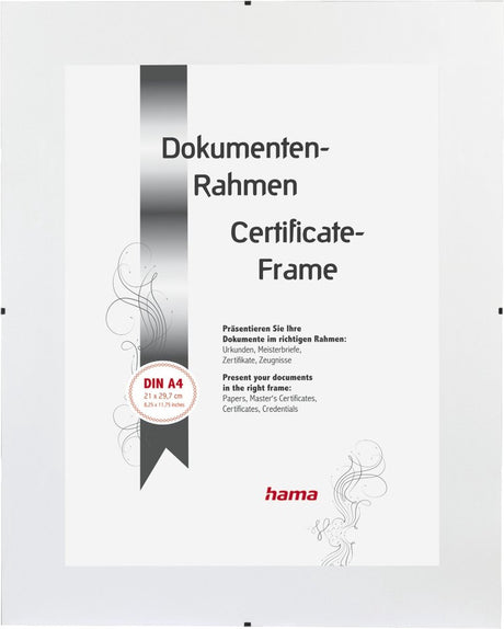 Hama Bilderrahmen – Rahmenclip – 21 x 29,7 cm – Antireflex