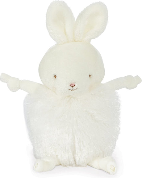 Bunnies by the Bay Roly Poly Bun Bun Kuscheltier – Stofftier – gestickte Details – Kaninchen – 13 cm – weiß