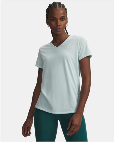Under Armour Tech SSV – Solid-Grn Damen-Sportshirt – Refresh Mint – Weiß