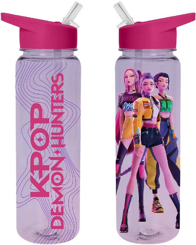 Paladone van der meulen k-pop demon hunters sportfles 750ml plastic roze.