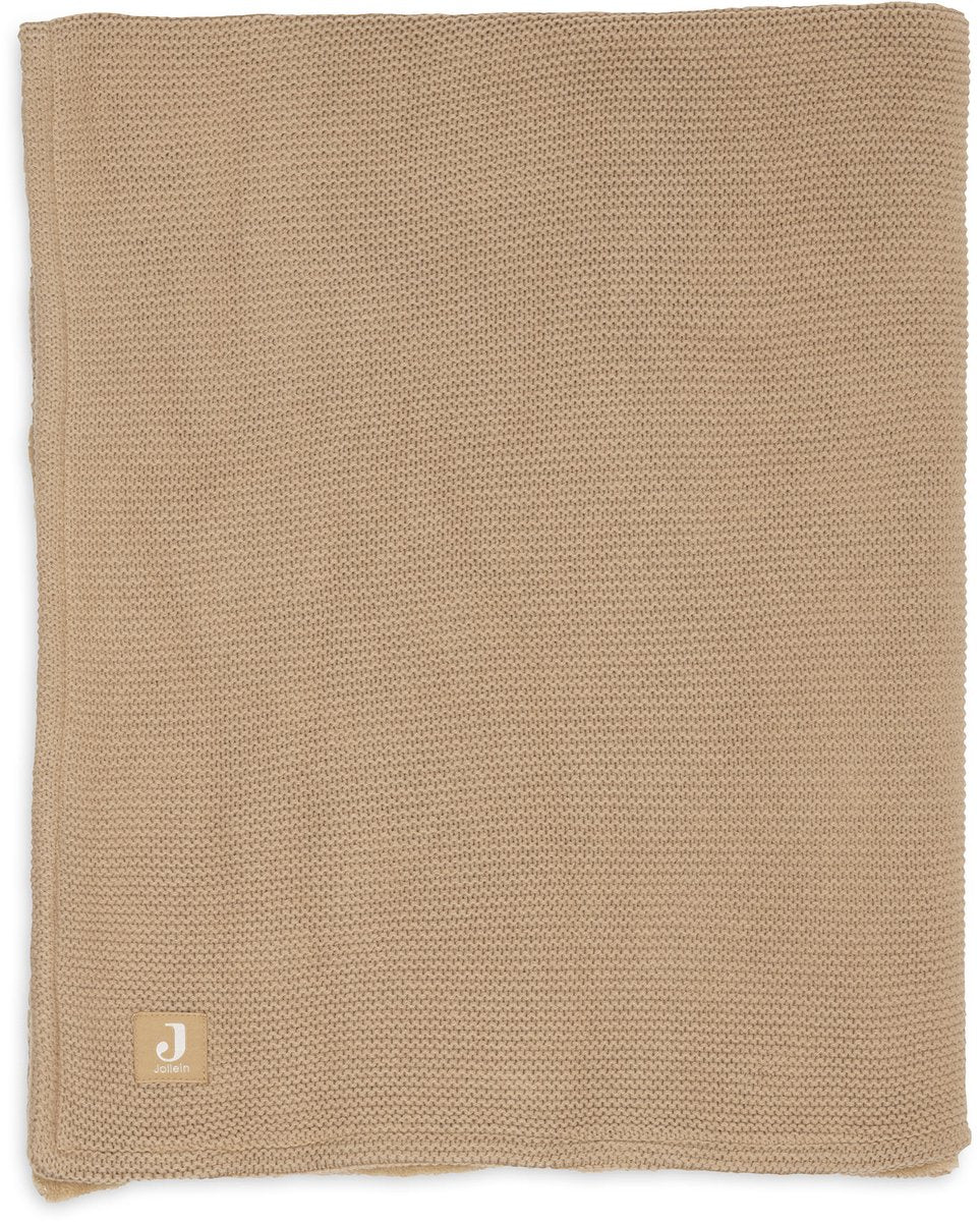 Jollein deken ledikant 100x150cm basic knit hazel fleece