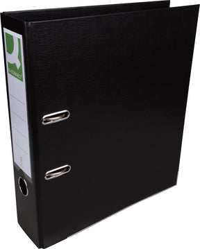 Q-connect ordner, voor ft a4, volledig uit pp, rug van 8 cm, zwart, pak van 10