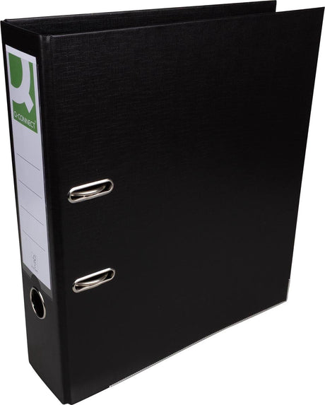 Q-connect ordner, voor ft a4, volledig uit pp, rug van 8 cm, zwart, pak van 10