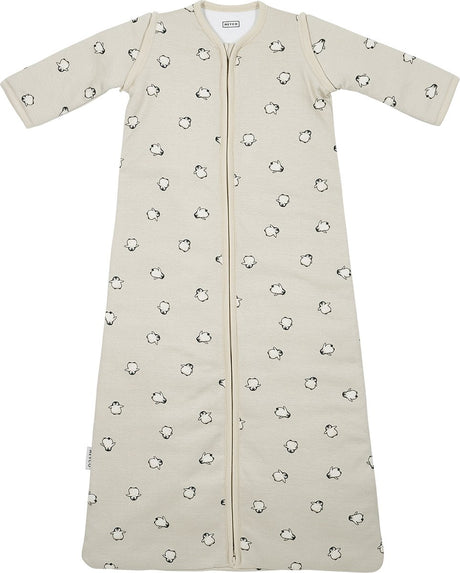 Meyco Baby-Pinguin-Babyschlafsack mit abzippbaren Ärmeln – weicher Sand – 110 cm – 2,5 Tog