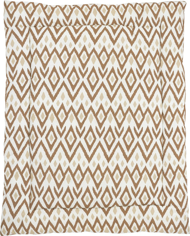 Meyco baby ikat boxkleed - sand toffee - 80x100cm
