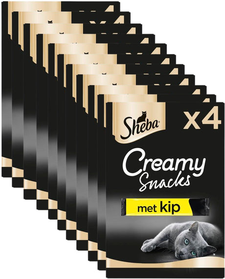 Sheba Katzensnacks – cremige Hähnchen-Leckereien – 44 Stück