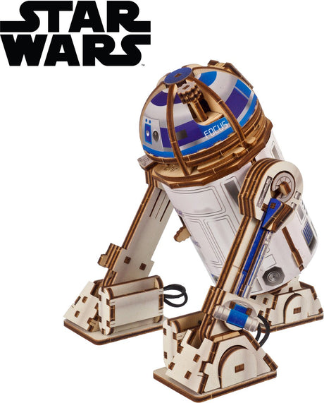 Ugears 3D-Modellbau – R2-D2 – Star Wars – mechanischer Bausatz aus Holz – Lernspielzeug