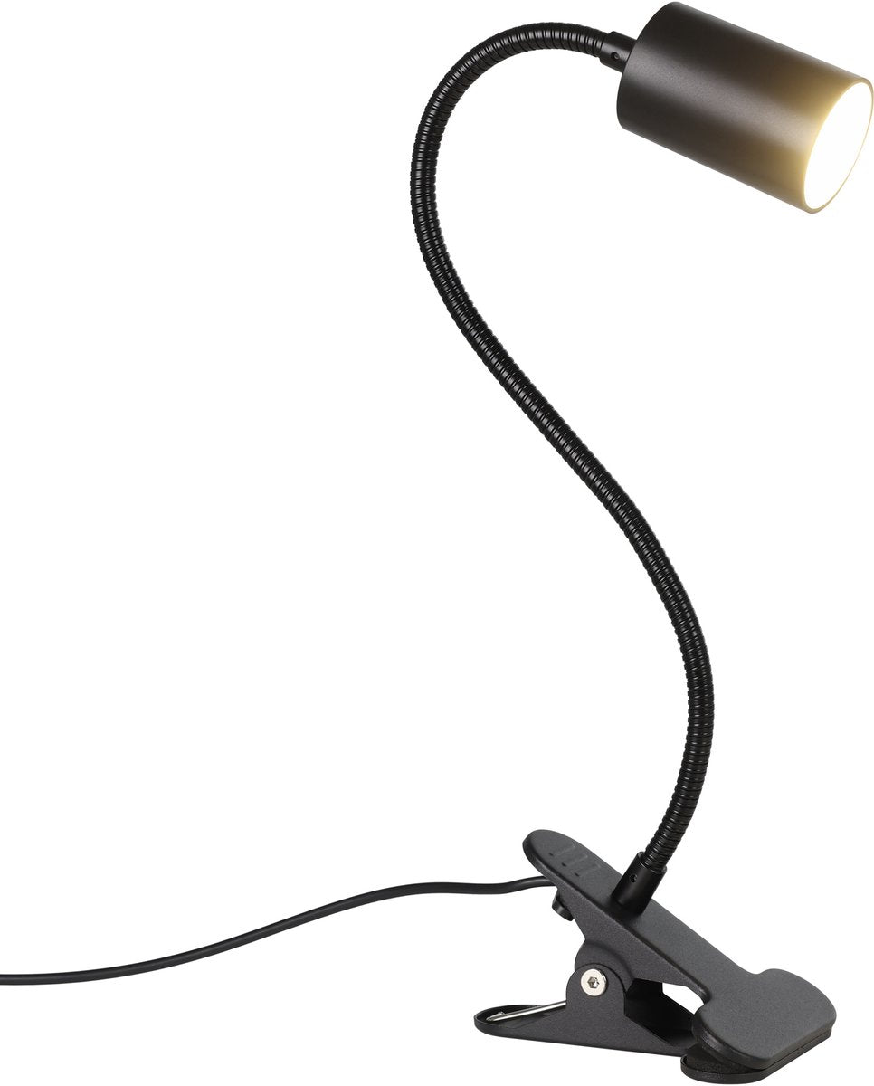 Eglo lardaro klemspot - bureaulamp - klemlamp - leeslamp - led - 35,5 cm - zwart