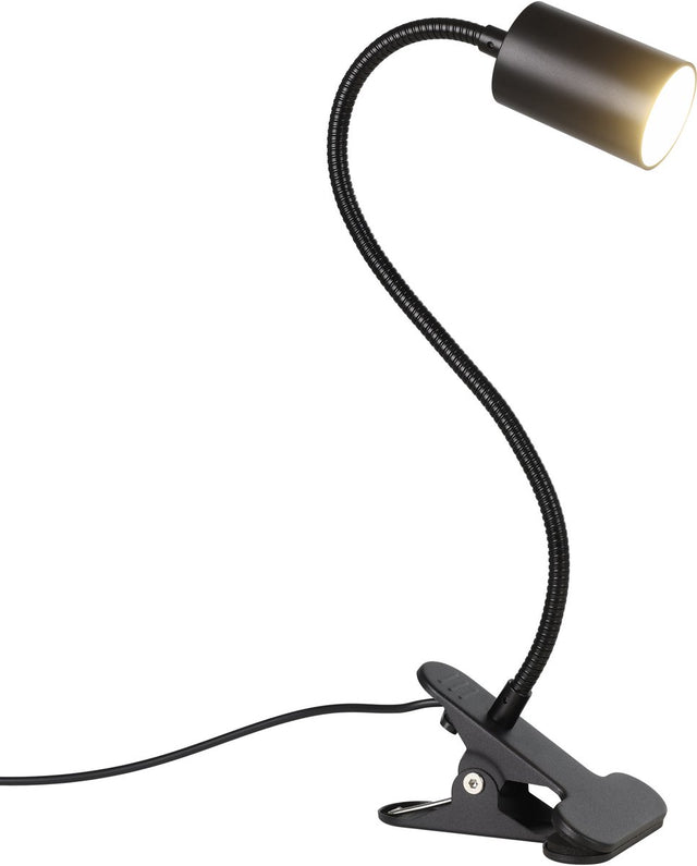 Eglo lardaro klemspot - bureaulamp - klemlamp - leeslamp - led - 35,5 cm - zwart
