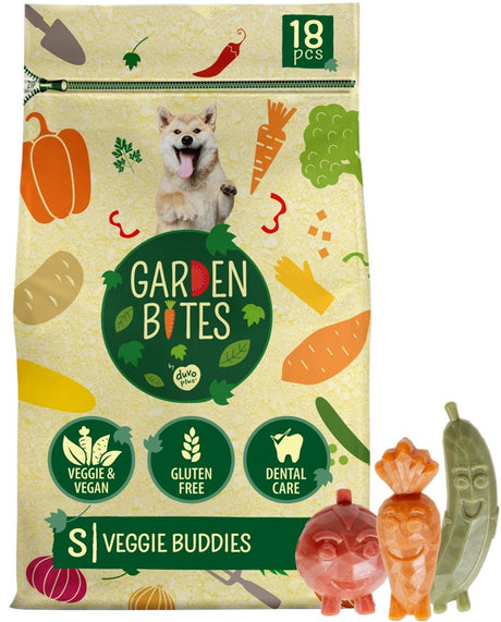 Garden Bites duvoplus – Veggie Buddies Hundesnacks – Hundeleckerlis – vegetarisch, glutenfrei – klein, 18 Stück