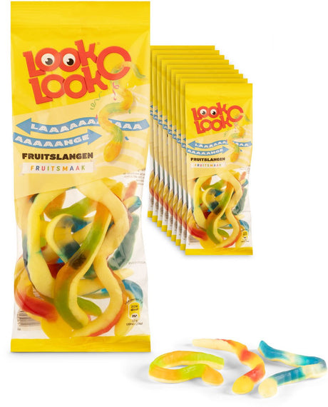 Look-o-look look o look lange fruitslangen - snoep - 9x140gr