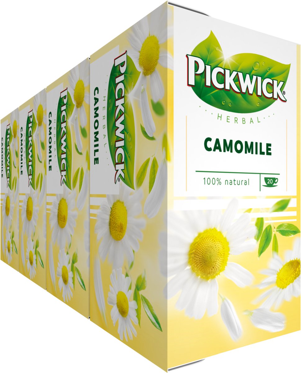 Pickwick Kamillen-Kräutertee – 4 x 20 Teebeutel