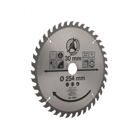 Säge Blade 254 mm., 40 Zähne