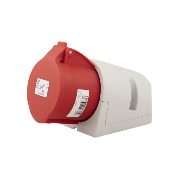 Plieger Cee-Wandsteckdose 400 V, 5-polig, 32 A, mit rotem Etikett, D52S31
