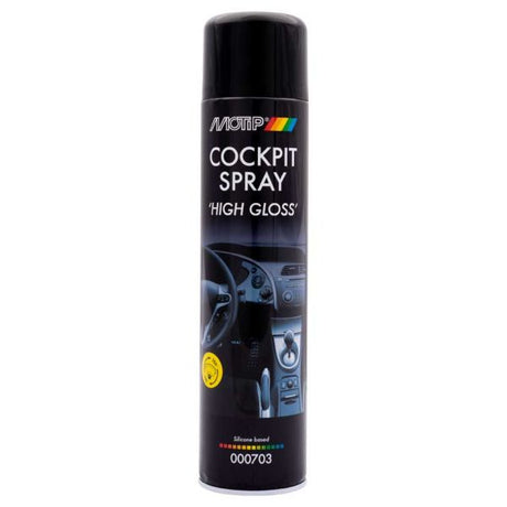 Motip Autopflege Schwarz Cockpitspray Hochglanz Hochglanz 600ml Sprühdose