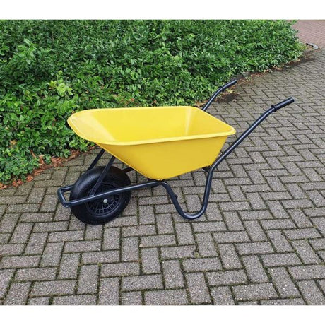 Schubkarre Kunststoff gelber Behälter 85 Liter HQ.