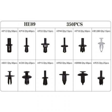 Topgear Topgear Interior Fixing Clips ASD. 350 Stück