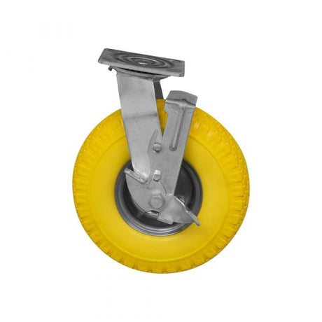 Schwenkrad + Bremse 300x4 Pannenschutzrad PU
