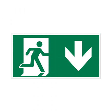 Notausgangsschild unten – 150 x 300 mm.