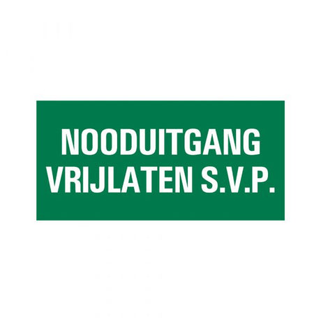 Transparentes Notausgangsschild – 150 x 300 mm.