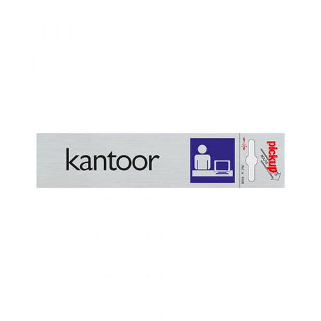 Aluminium-Büroschild - 165x44 mm selbstklebend.