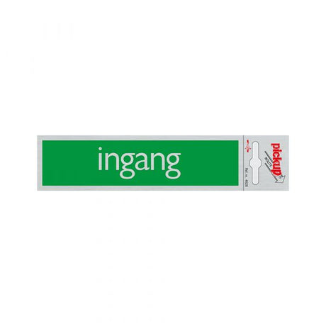 Eingangsschild aus Aluminium - 165x44 mm selbstklebend.