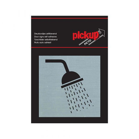 Duschschild aus Aluminium - 80x80 mm selbstklebend.