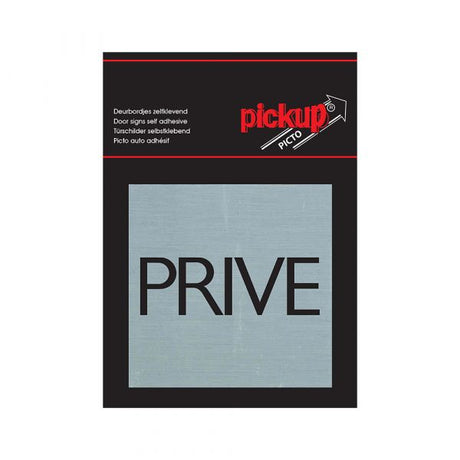 Aluminiumschild privat - 80x80 mm selbstklebend.