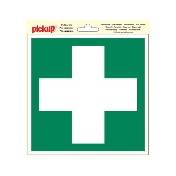 Erste-Hilfe-Aufkleber – 200 x 200 mm.