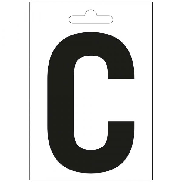 Nautischer Buchstabe c schwarz 100 mm.