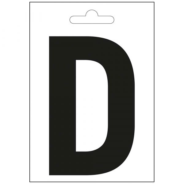 Nautischer Buchstabe d schwarz 100 mm.
