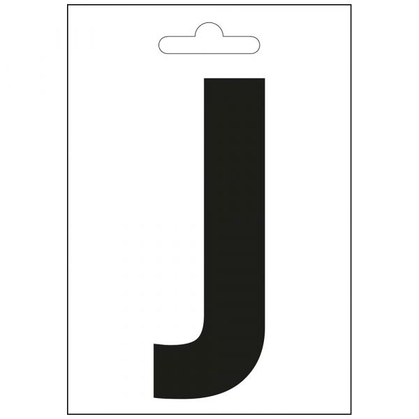 Nautischer Buchstabe j schwarz 100 mm.