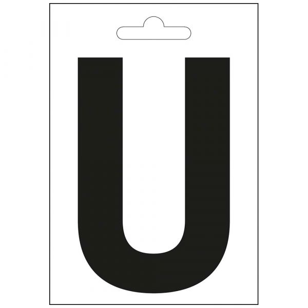 Nautischer Buchstabe u schwarz 100 mm.