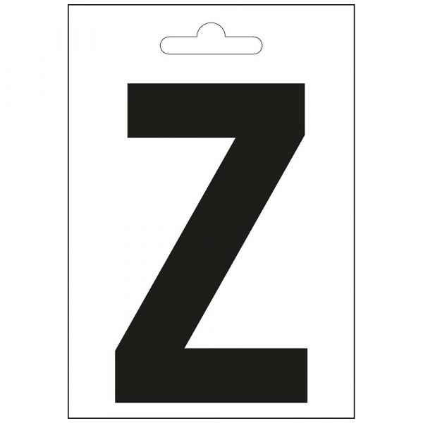 Nautischer Buchstabe Z schwarz 100 mm.