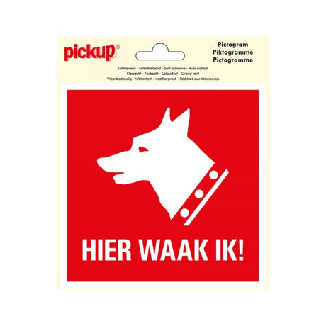 Aufkleber hier schaue ich! - 150x150mm.