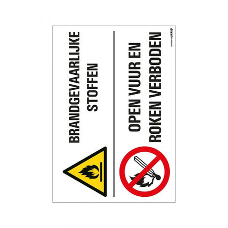 Schild „Brennbare Stoffe“ – 230x330 mm.