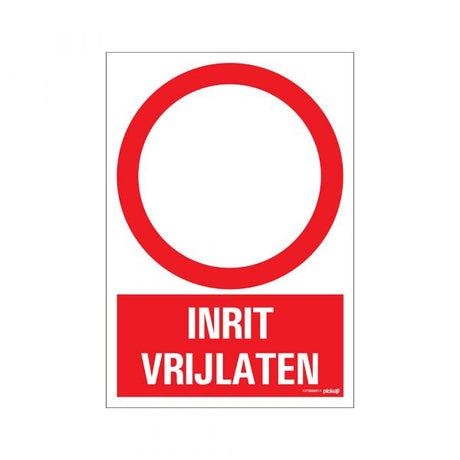 Einfahrtsfreigabeschild – 230 x 330 mm.