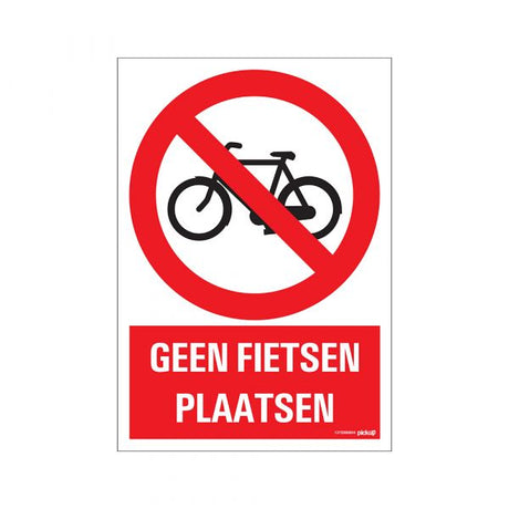 Fahrradverbotsschild - 230x330 mm.